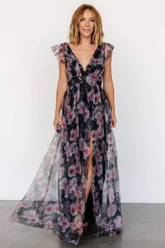 Carmine Maxi Dress | Black Floral