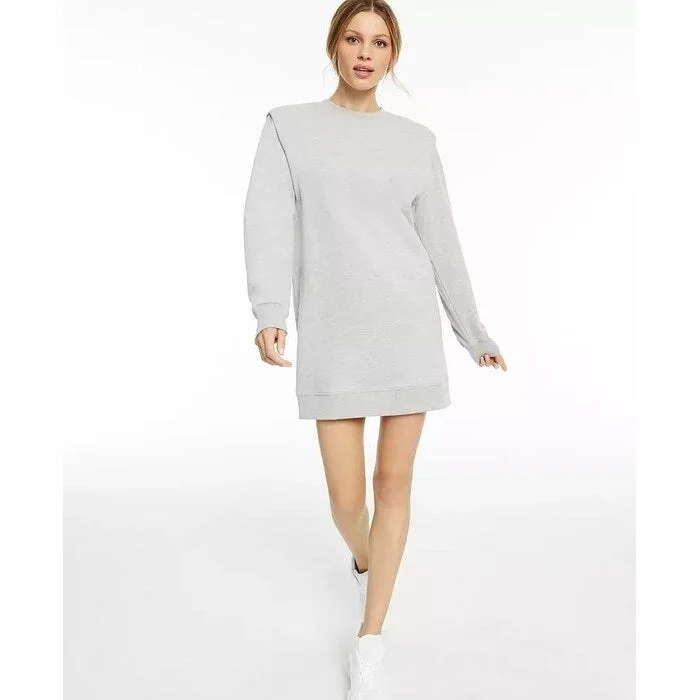 INC International Concepts Women's Culpos X Inc Long-Sleeve Knit Mini Dress Gray Size Extra Small - X-Small