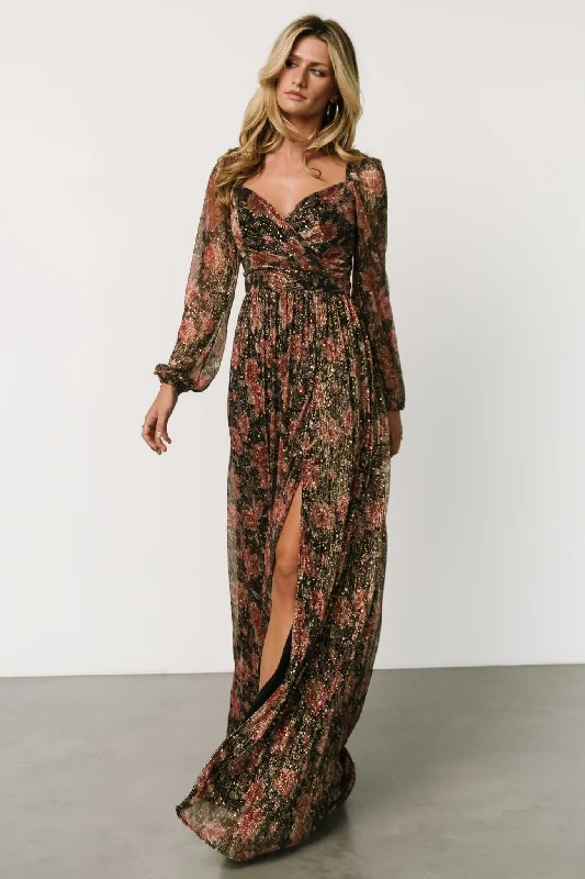 Kirsi Maxi Dress | Black Floral