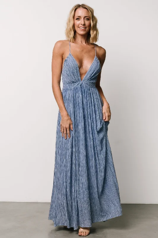 Korley Maxi Dress | Blue Stripe