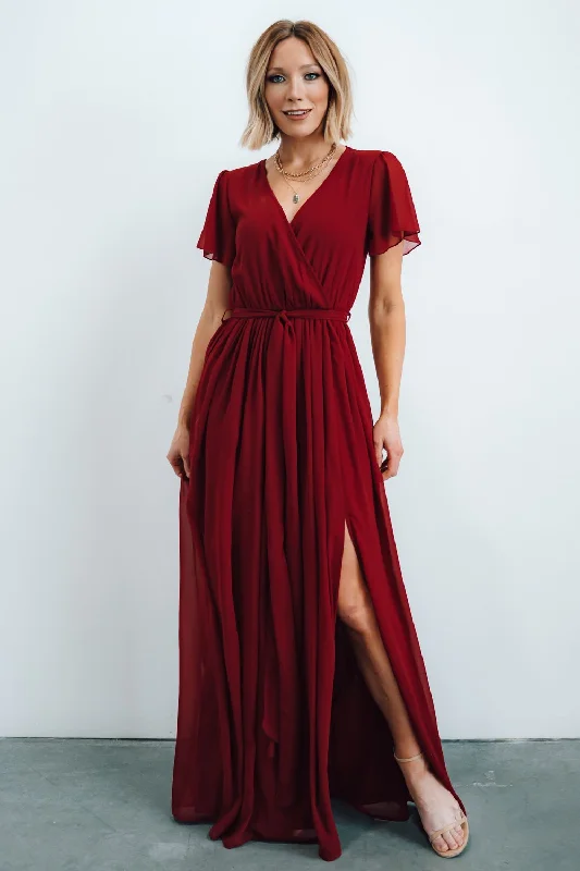 Kristina Maxi Dress | Burgundy