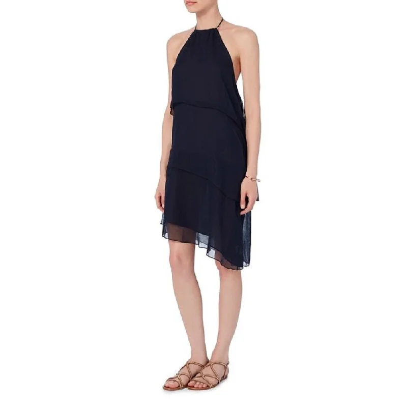 Love Sam Navy Tiered Mini Dress