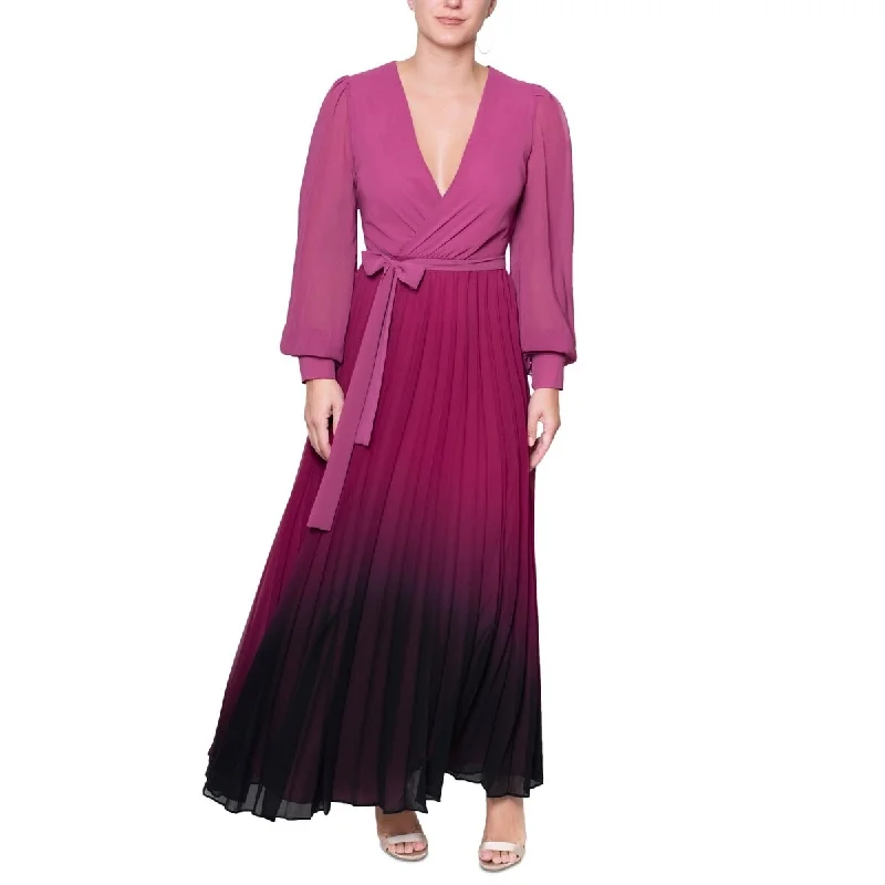 Rachel Rachel Roy Women's Surplice Long Maxi Dress Pink Size 8