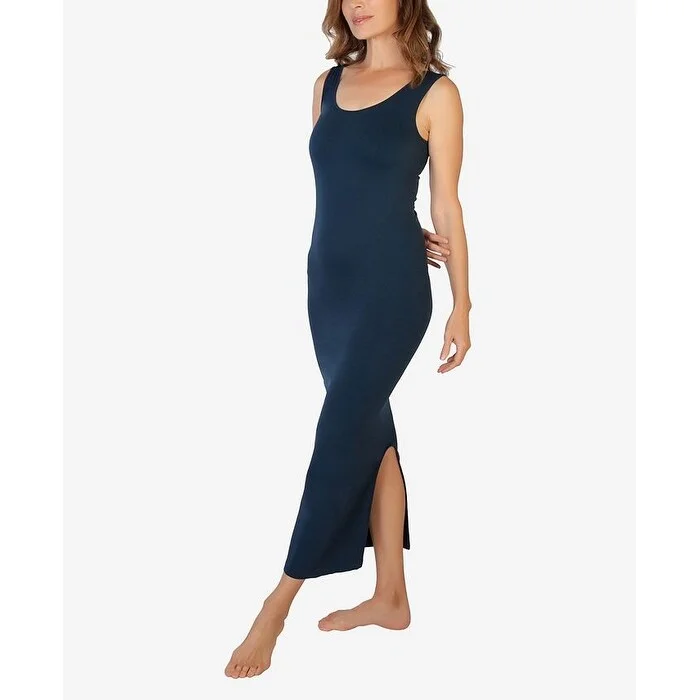 Skinnytees Women's Maxi Dress Blue Size XS