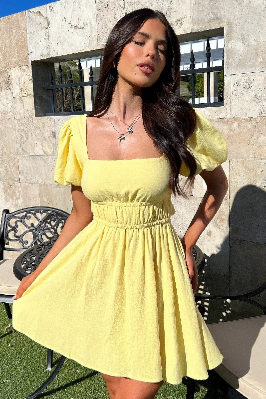 Whitney Dress - Baby Yellow