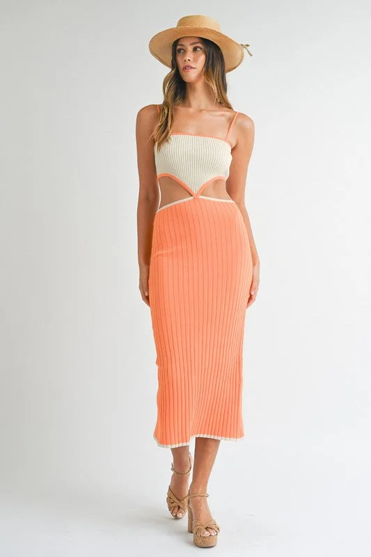 Cabana Escape Sleeveless Knit Midi Dress - Medium - Final Sale