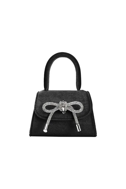 Melie Bianco Sabrina Mini Velvet Top Handle Bag