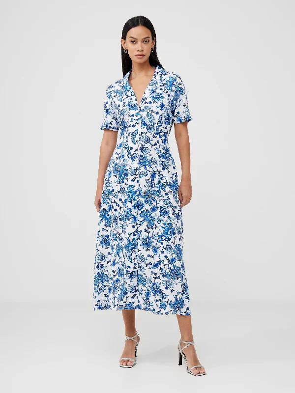 Rever Print Midi Dress