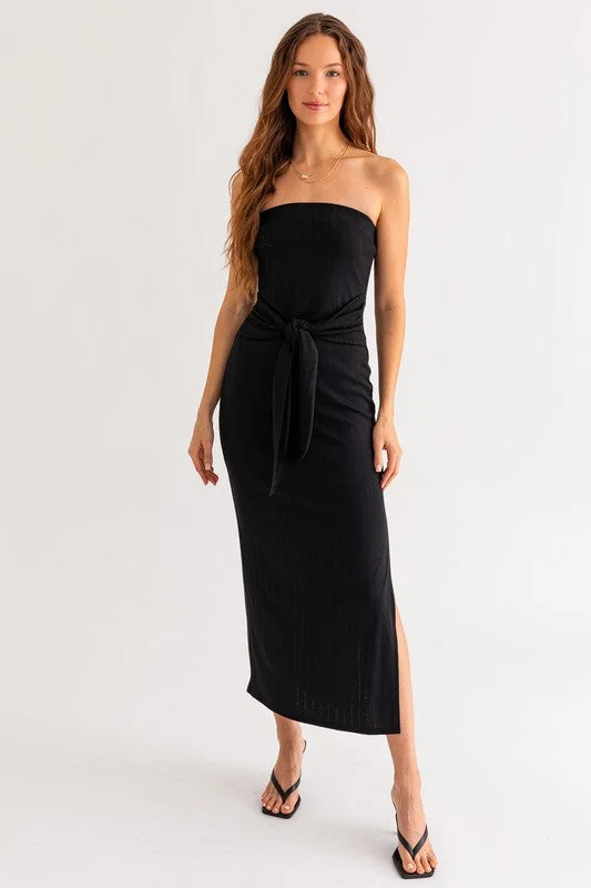 Summer In Capri Front Tie Midi Dress