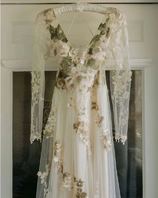 Plus Size Wedding Dresses Bridal Gown with Embroidery